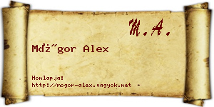 Mógor Alex névjegykártya