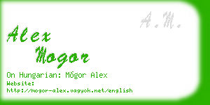 alex mogor business card